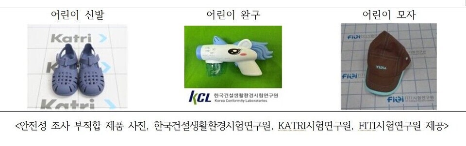 中 직구 어린이용품 또 적발…샌들·완구서 유해물질 기준치 최대 284배